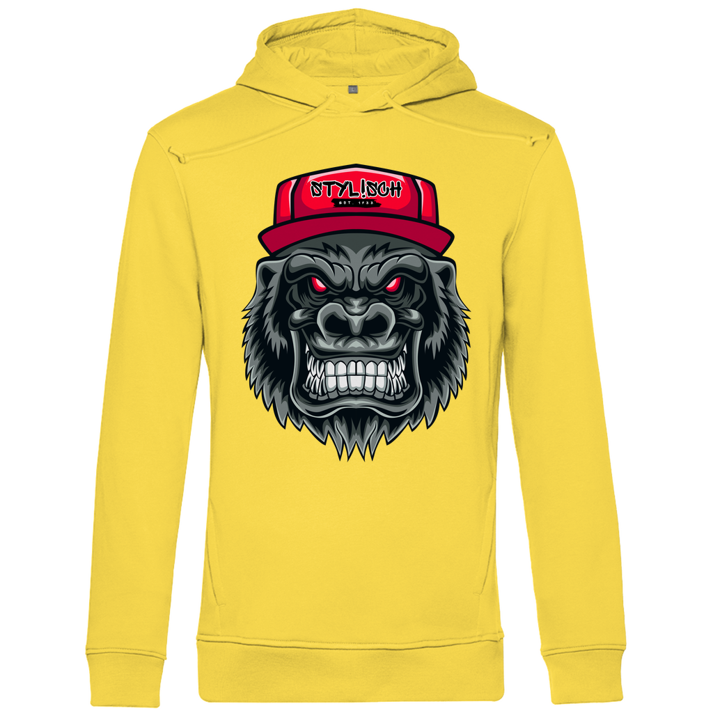 #002 Affe, Herren Premium Bio Hoodie