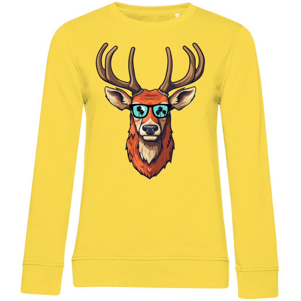 #001 Hirsch, Damen Premium Bio Sweatshirt