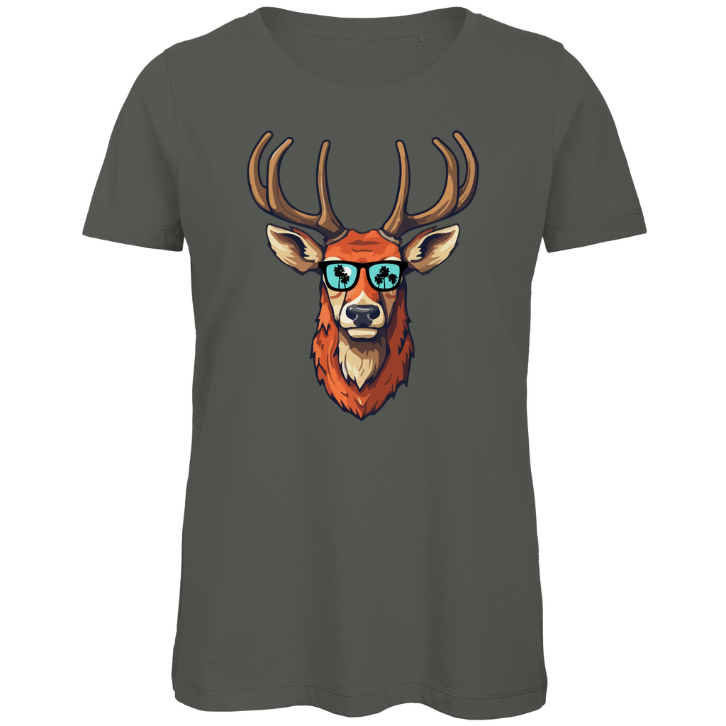 #001 Hirsch, Damen Premium Bio T-Shirt