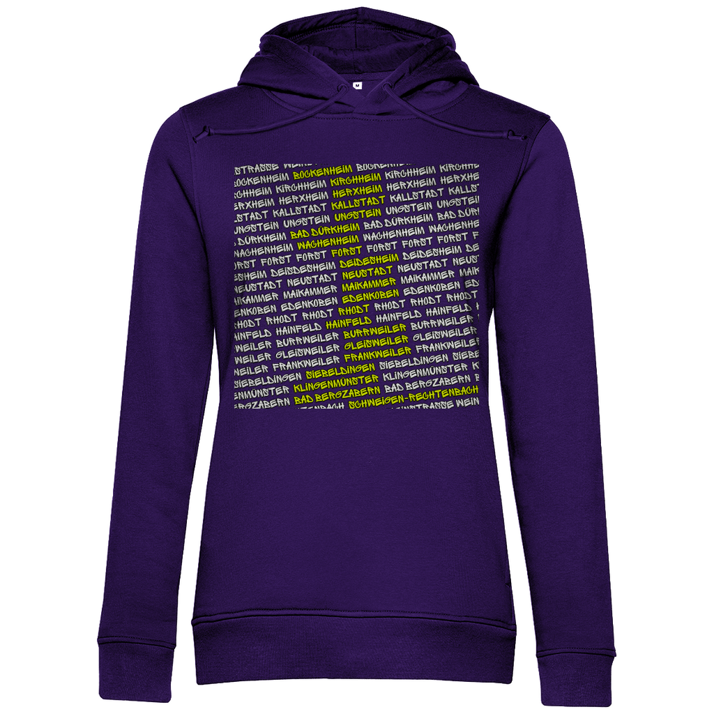 #002 Weinstraße, Damen Premium Bio Hoodie