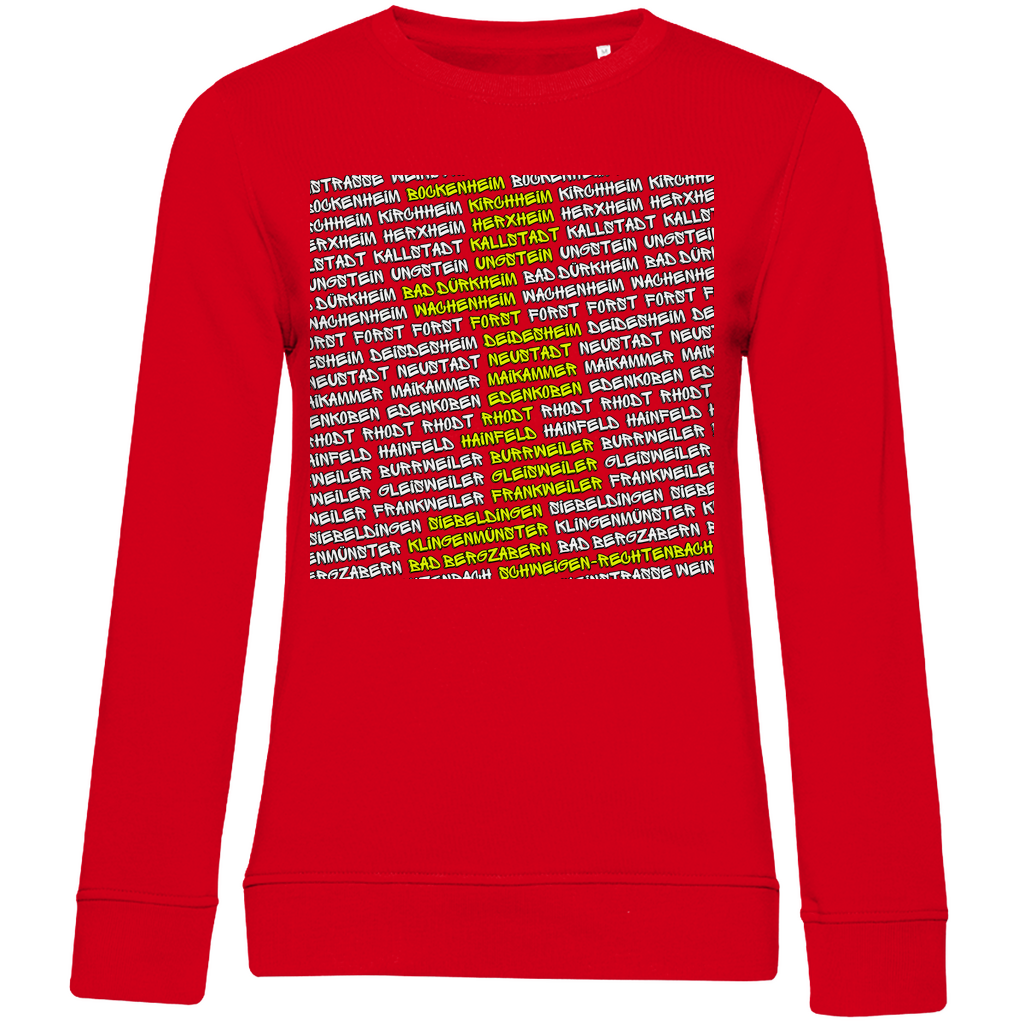 #002 Weinstraße, Damen Premium Bio Sweatshirt