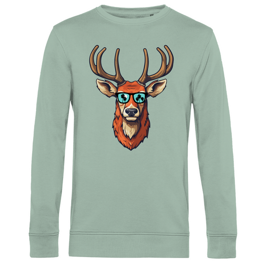 #001 Hirsch, Herren Premium Bio Sweatshirt