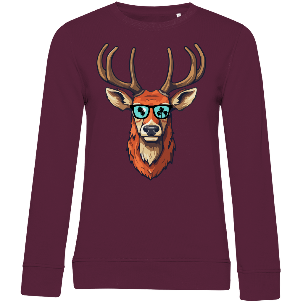 #001 Hirsch, Damen Premium Bio Sweatshirt