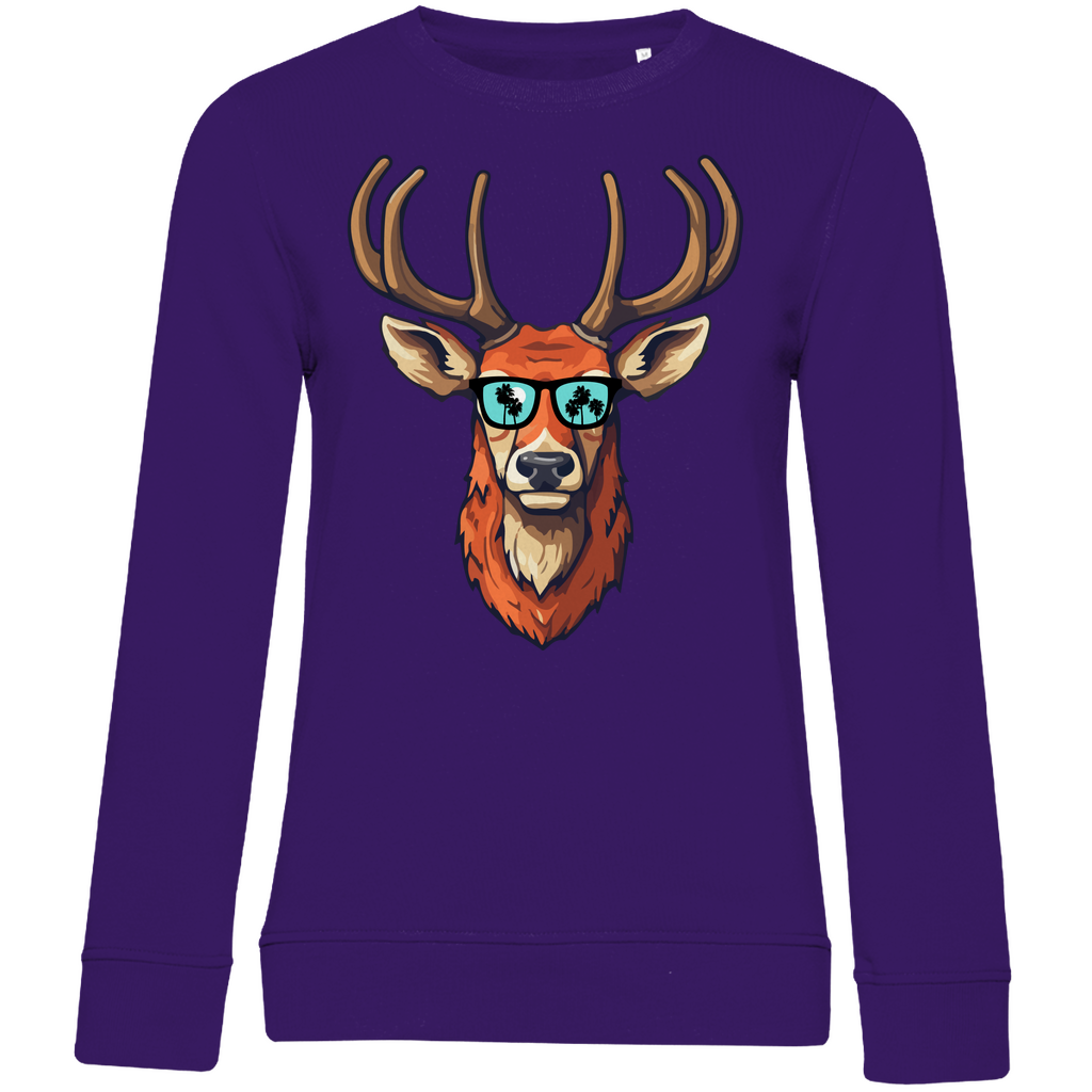 #001 Hirsch, Damen Premium Bio Sweatshirt