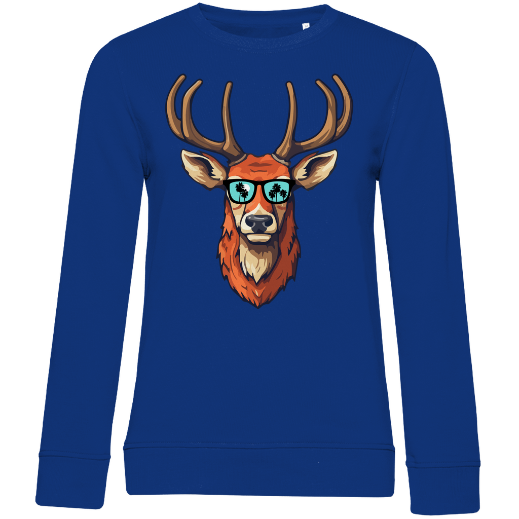 #001 Hirsch, Damen Premium Bio Sweatshirt