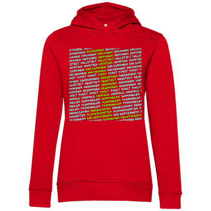 #002 Weinstraße, Damen Premium Bio Hoodie