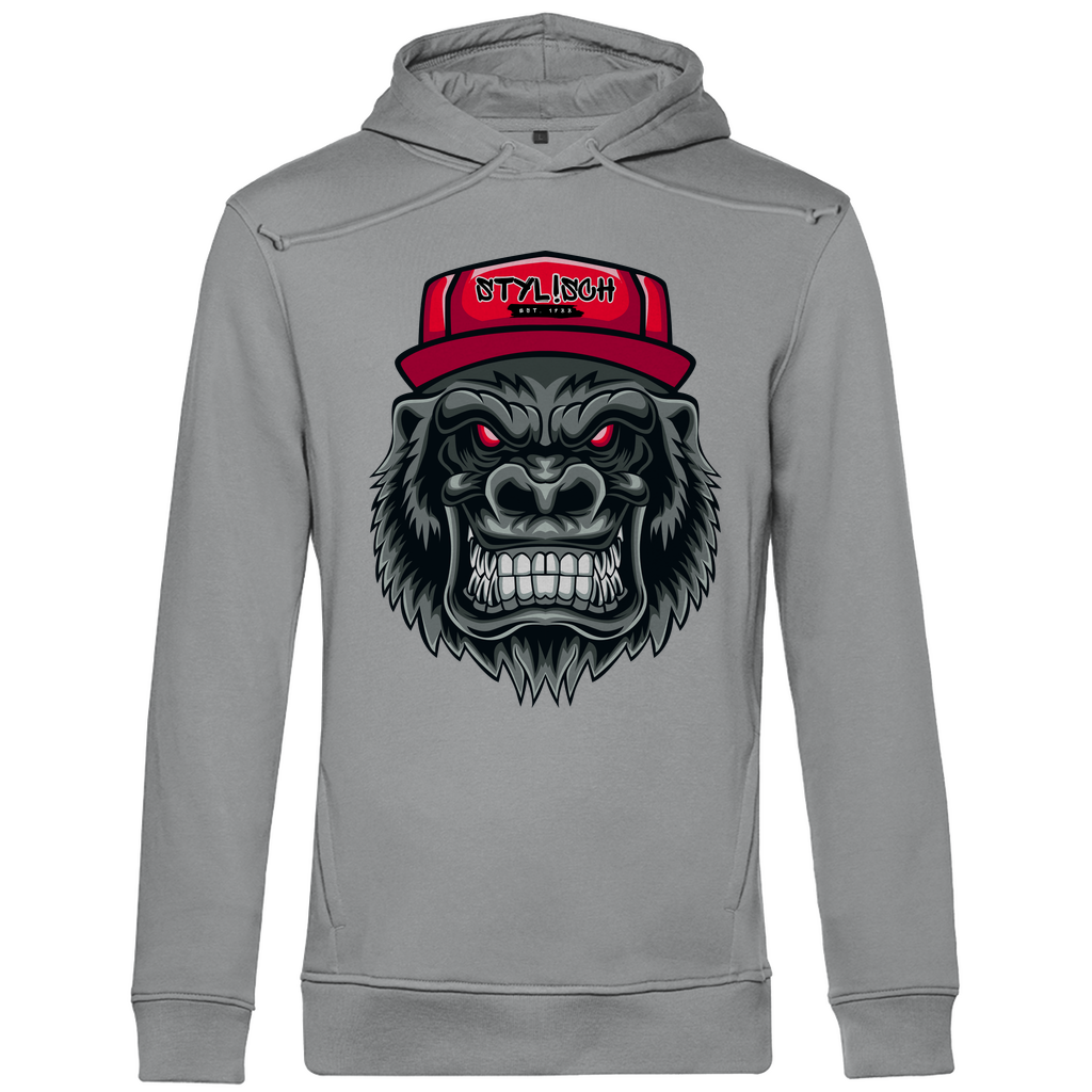 #002 Affe, Herren Premium Bio Hoodie