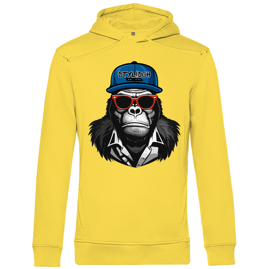 #001 Affe, Herren Premium Bio Hoodie