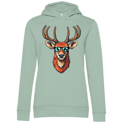 #001 Hirsch, Damen Premium Bio Hoodie