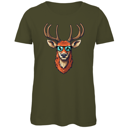 #001 Hirsch, Damen Premium Bio T-Shirt