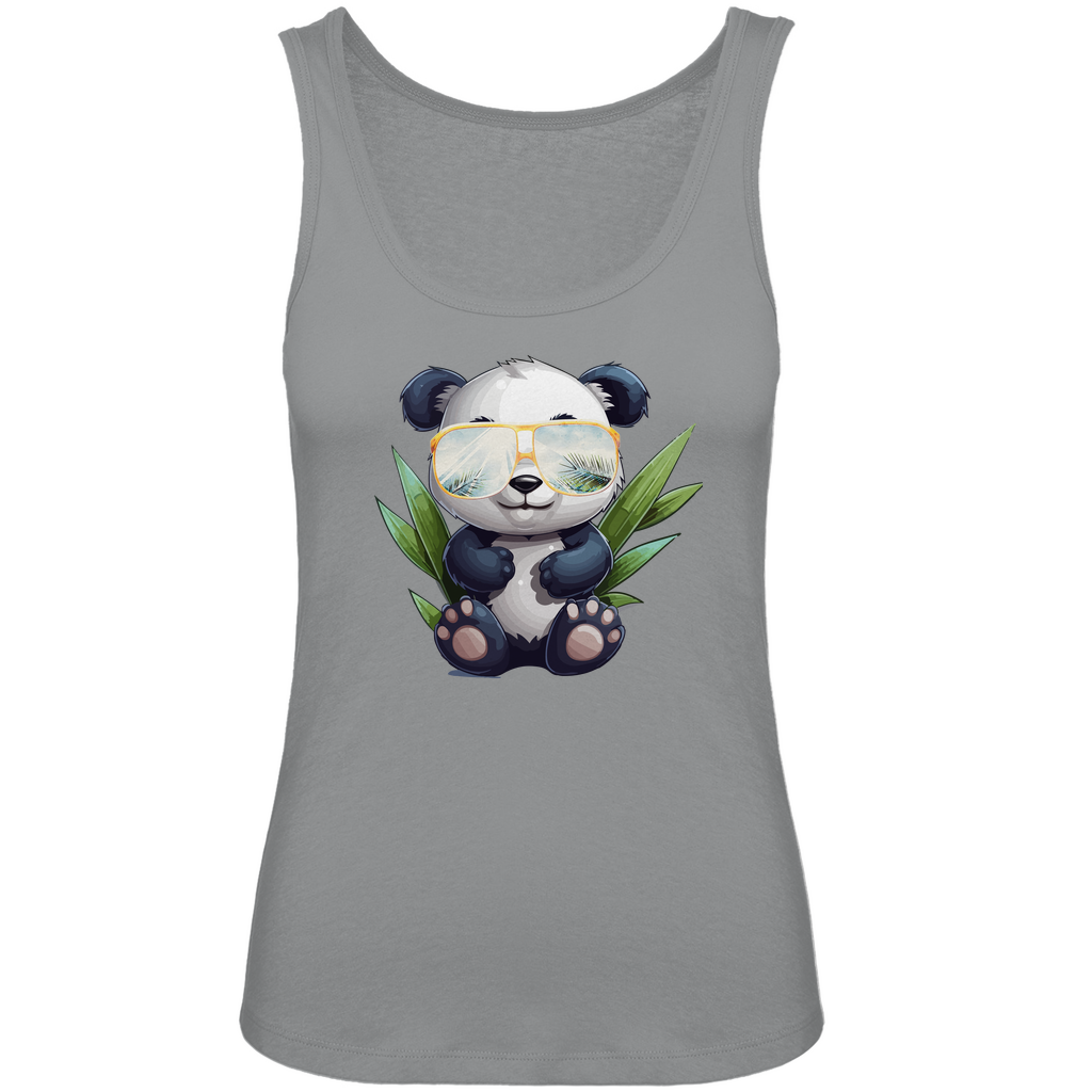 #001 Panda, Damen Premium Organic Tank Top