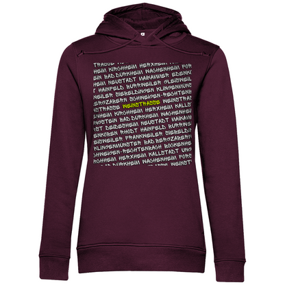 #001 Weinstraße, Damen Premium Bio Hoodie