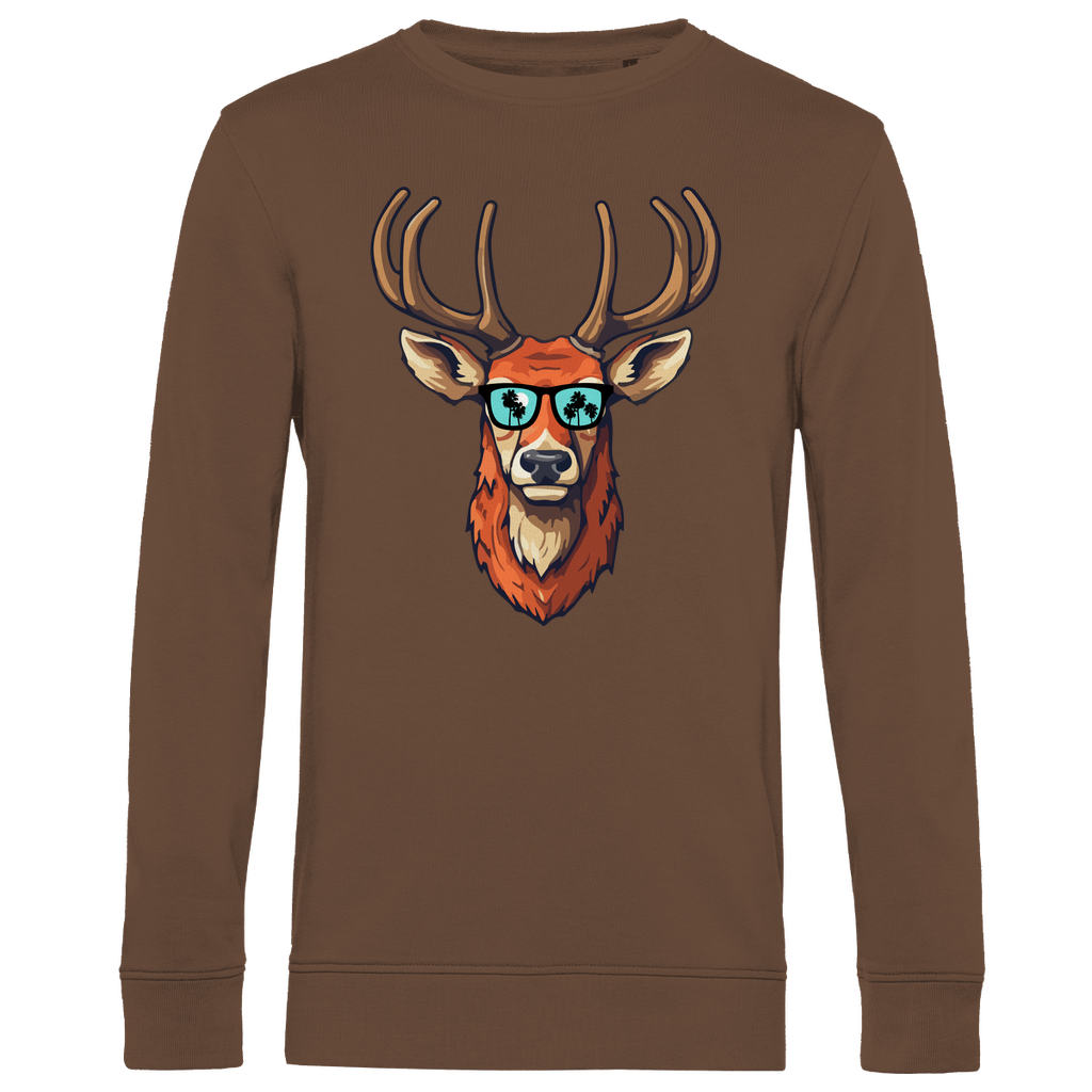 #001 Hirsch, Herren Premium Bio Sweatshirt