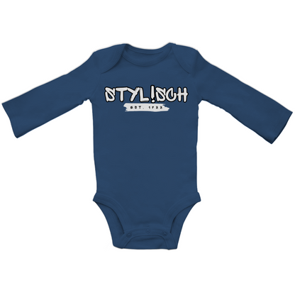 #002 STYLISCH, Baby Premium Bio Bodysuite, Langarm