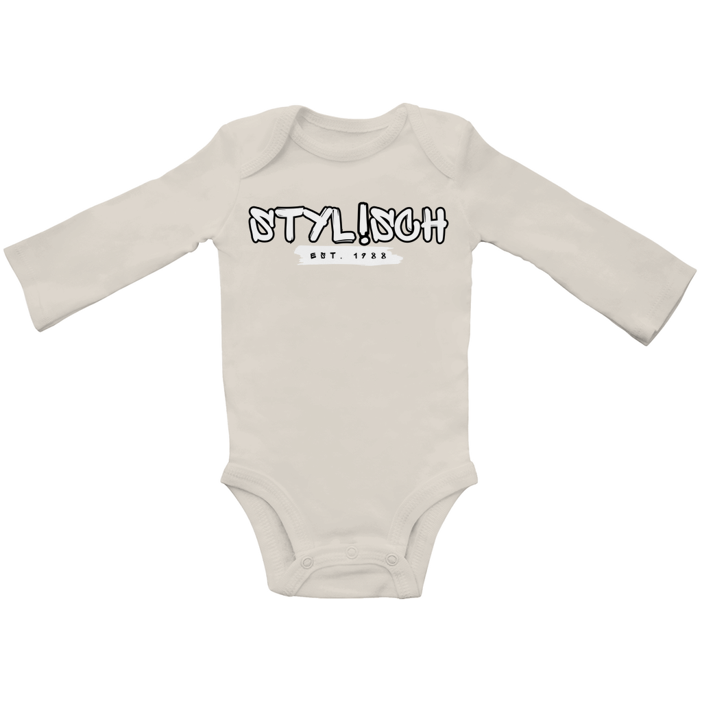 #002 STYLISCH, Baby Premium Bio Bodysuite, Langarm