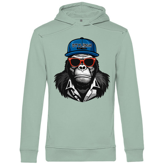 #001 Affe, Herren Premium Bio Hoodie