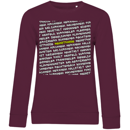 #001 Weinstraße, Damen Premium Bio Sweatshirt