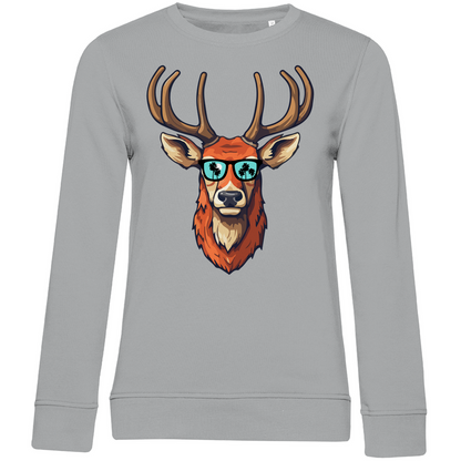 #001 Hirsch, Damen Premium Bio Sweatshirt