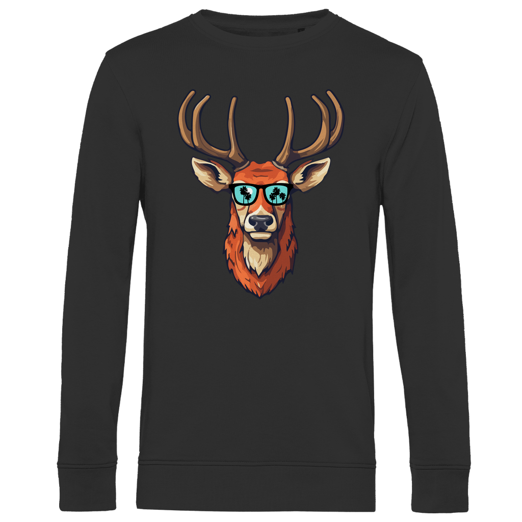 #001 Hirsch, Herren Premium Bio Sweatshirt