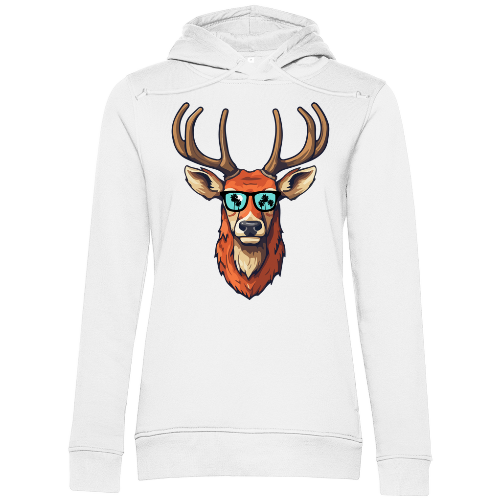 #001 Hirsch, Damen Premium Bio Hoodie