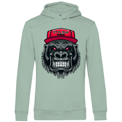 #002 Affe, Herren Premium Bio Hoodie