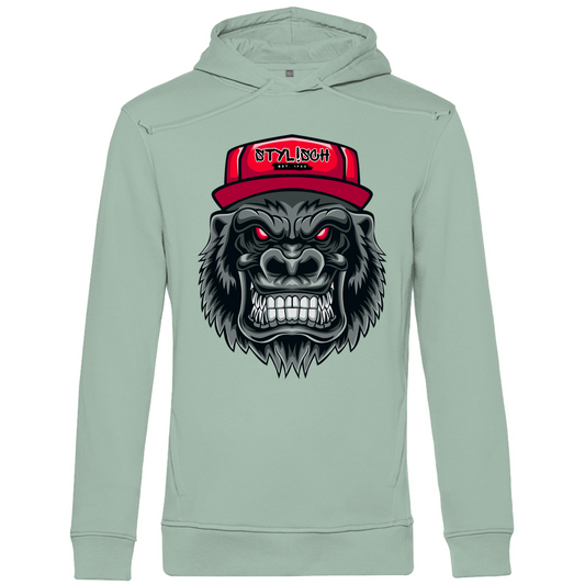 #002 Affe, Herren Premium Bio Hoodie