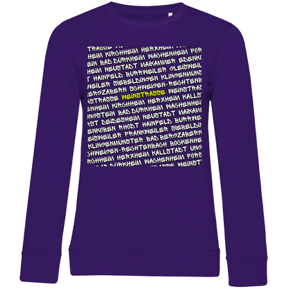 #001 Weinstraße, Damen Premium Bio Sweatshirt