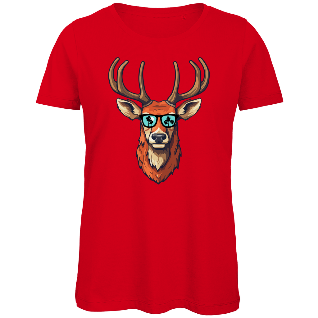 #001 Hirsch, Damen Premium Bio T-Shirt