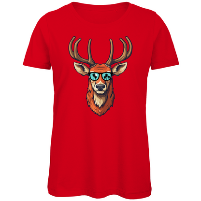 #001 Hirsch, Damen Premium Bio T-Shirt