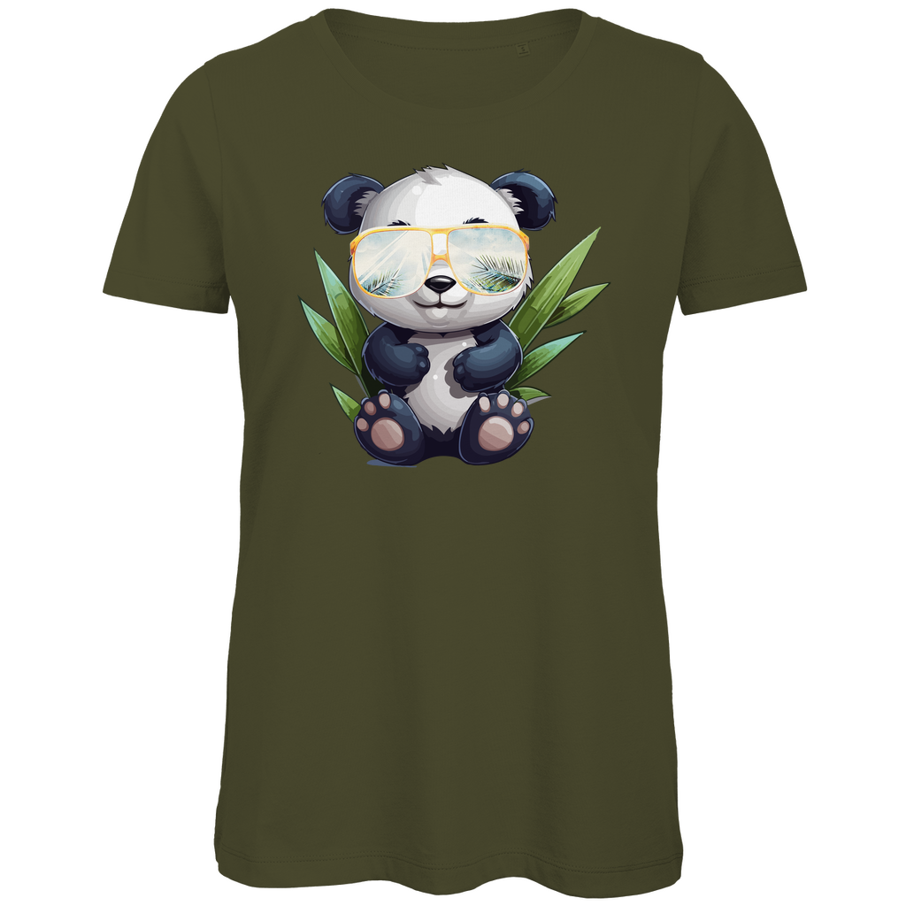 #001 Panda, Damen Premium Bio T-Shirt