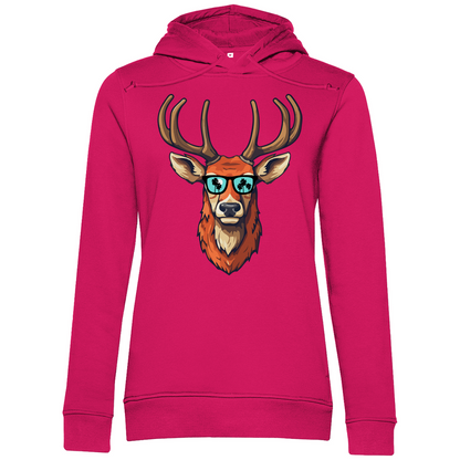 #001 Hirsch, Damen Premium Bio Hoodie