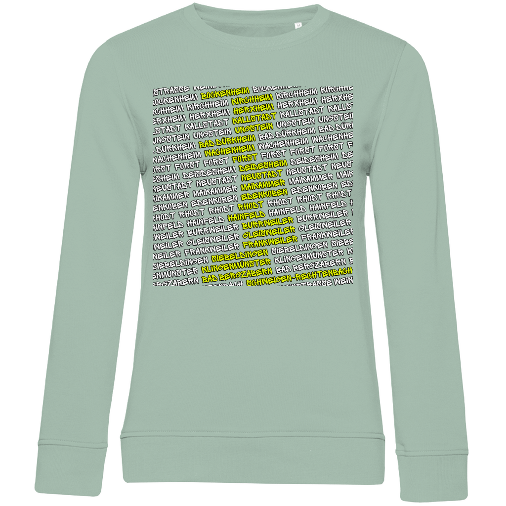 #002 Weinstraße, Damen Premium Bio Sweatshirt