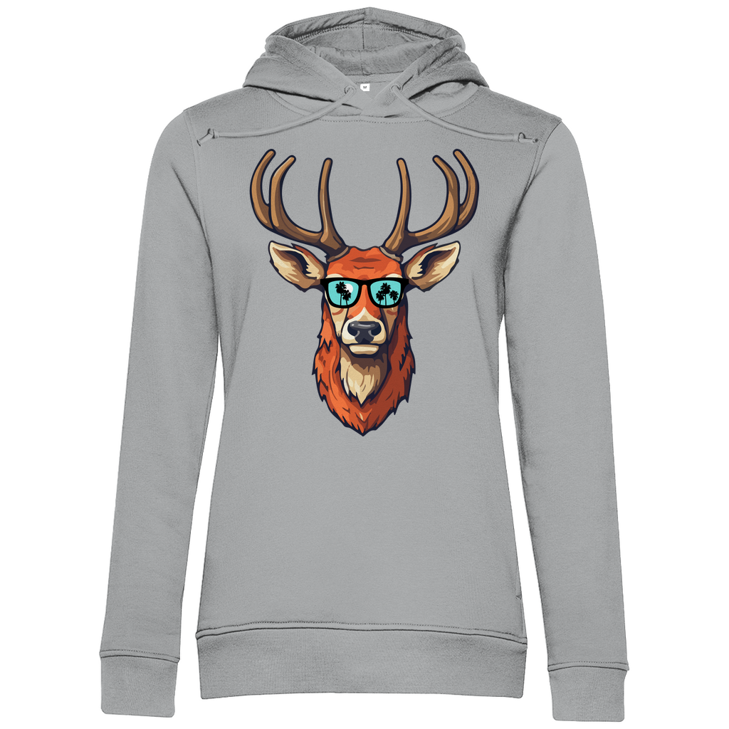 #001 Hirsch, Damen Premium Bio Hoodie