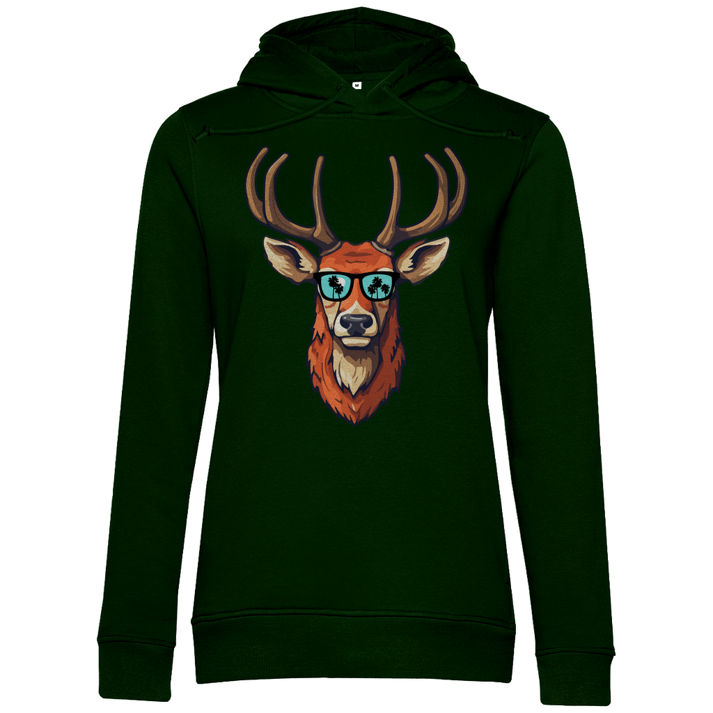 #001 Hirsch, Damen Premium Bio Hoodie