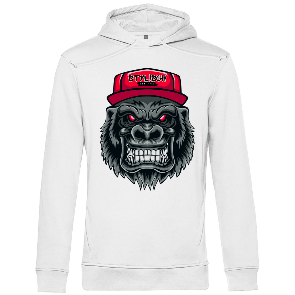 #002 Affe, Herren Premium Bio Hoodie