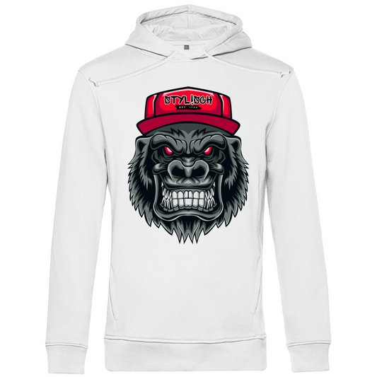 #002 Affe, Herren Premium Bio Hoodie