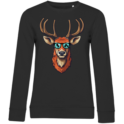 #001 Hirsch, Damen Premium Bio Sweatshirt