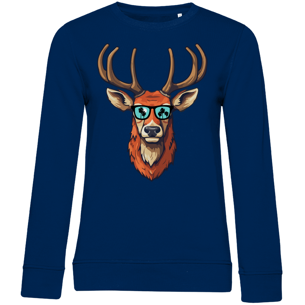 #001 Hirsch, Damen Premium Bio Sweatshirt