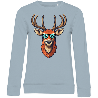 #001 Hirsch, Damen Premium Bio Sweatshirt