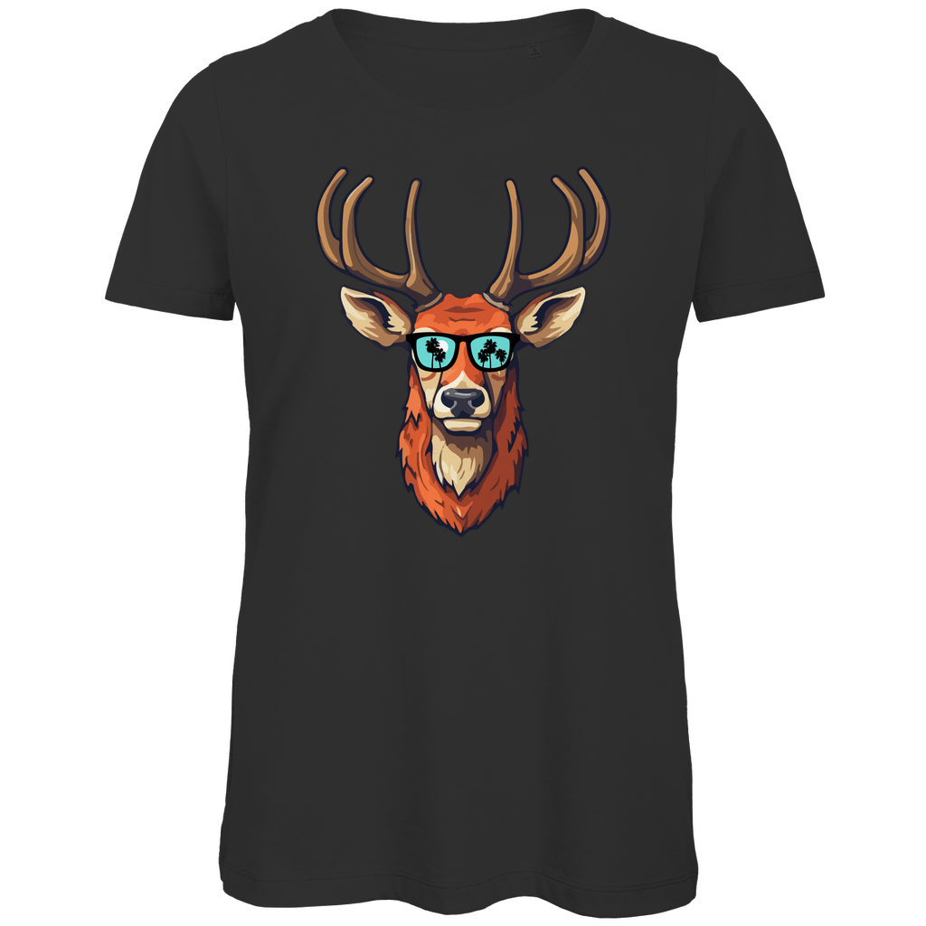 #001 Hirsch, Damen Premium Bio T-Shirt