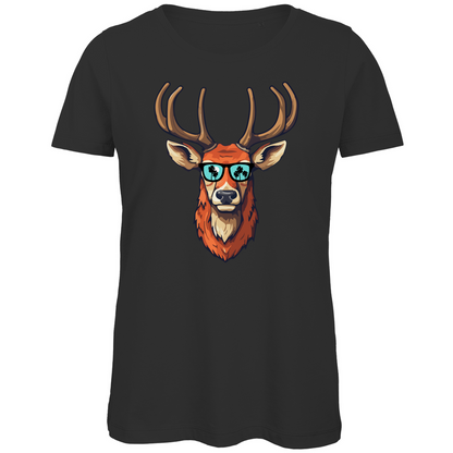 #001 Hirsch, Damen Premium Bio T-Shirt